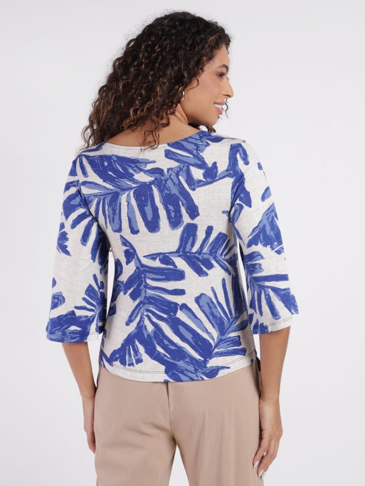 Vista 3 Blusa Manga 3/4 Autentique Feminino AZUL unico azul Autentique unico azul