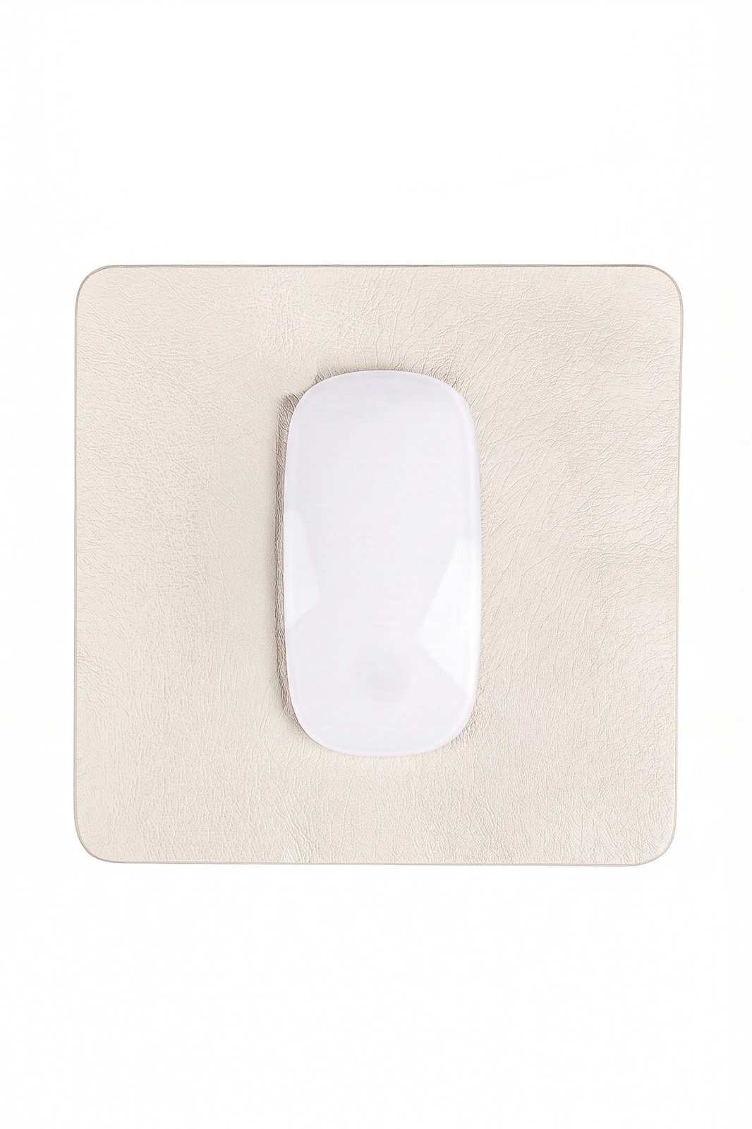 Mouse pad Médio 20x20 em couro liso Segno - Marfim