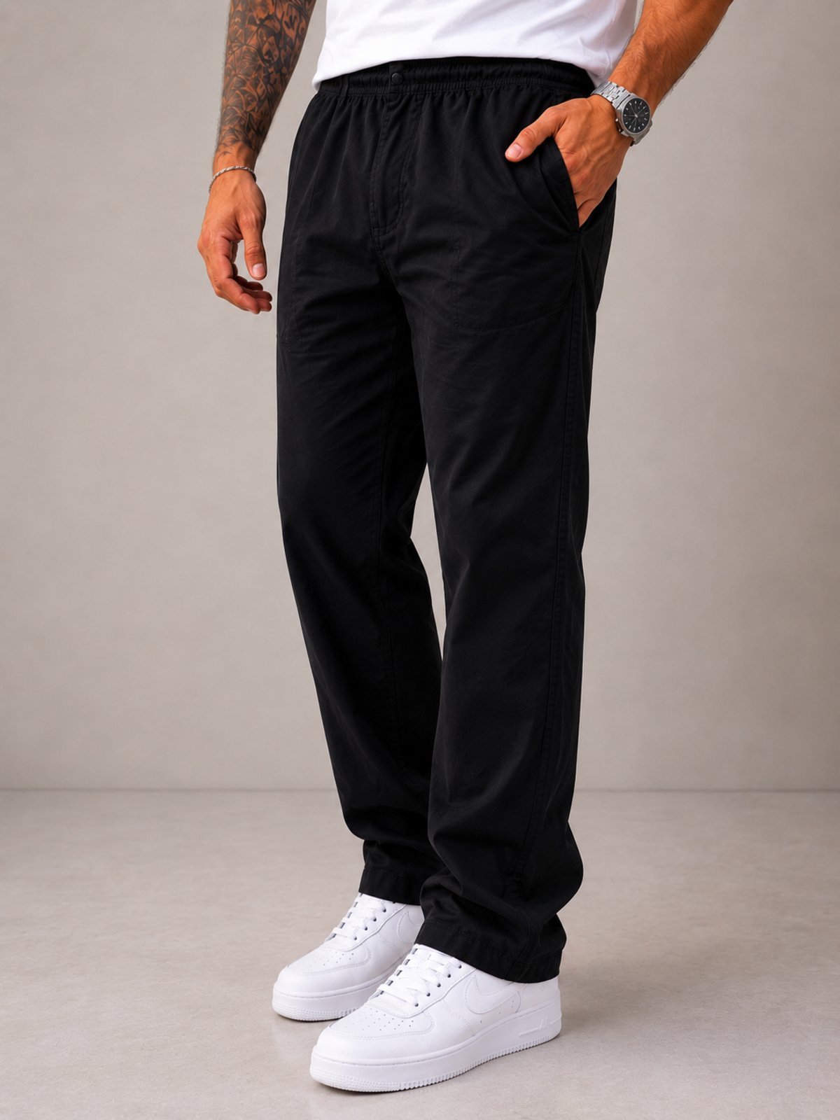 Calça Baggy Masculina Purple Jeans Premium Conforto Extremo e Caimento Perfeito Preto