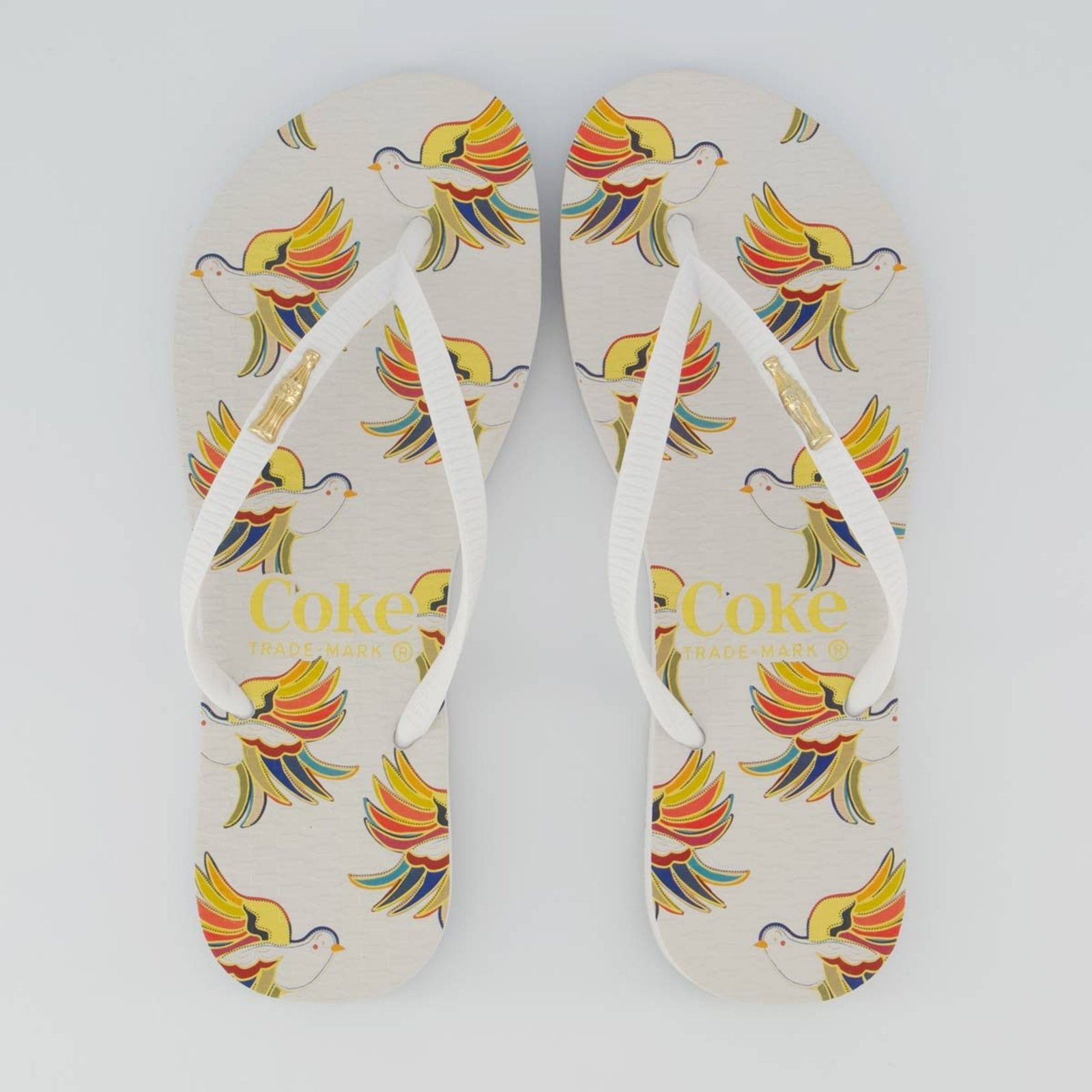 Chinelo Coca Cola Felida Feminino Branco
