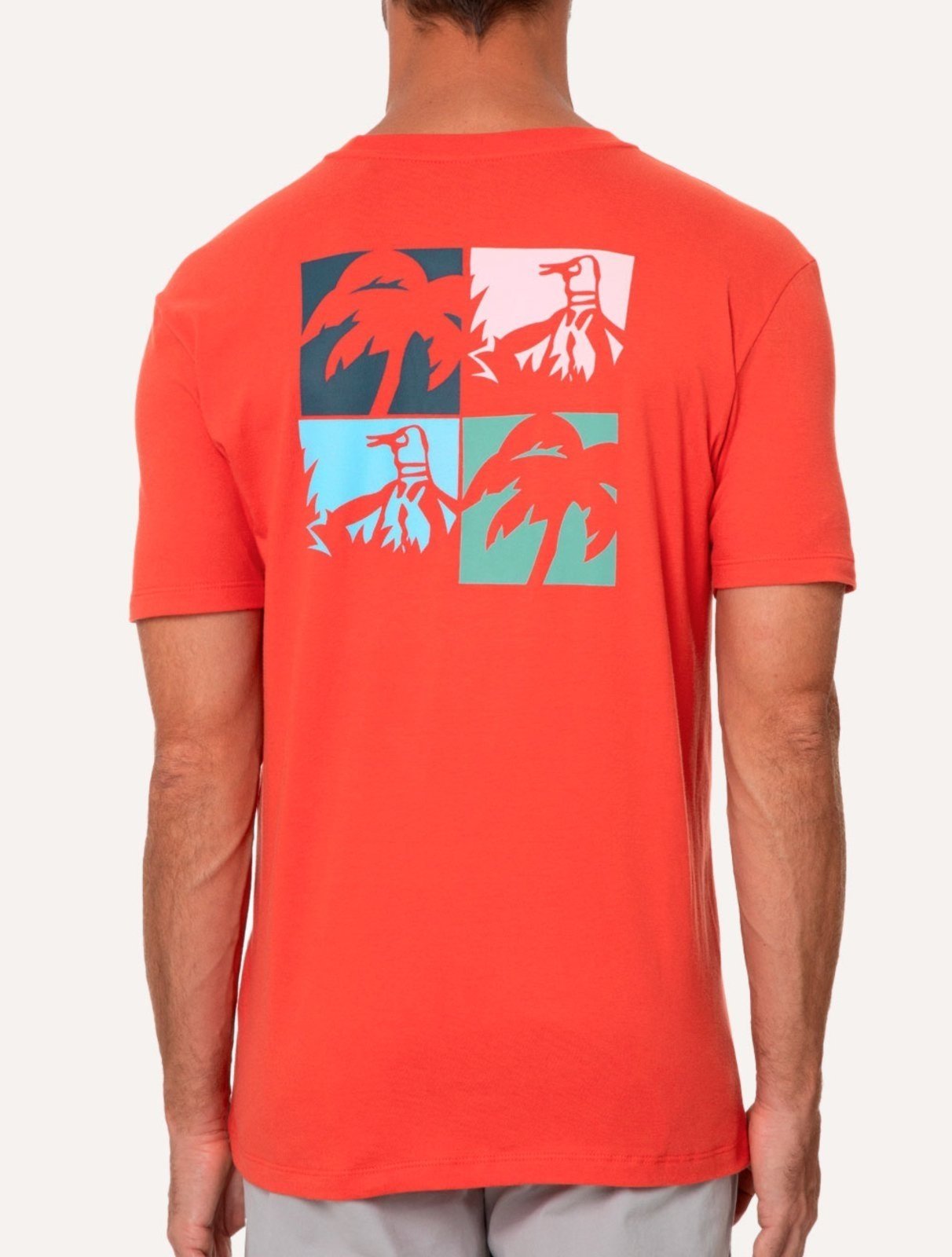 Vista 3 Camiseta Original Penguin Malha Cotton OPKB20010 vermelho Penguin vermelho