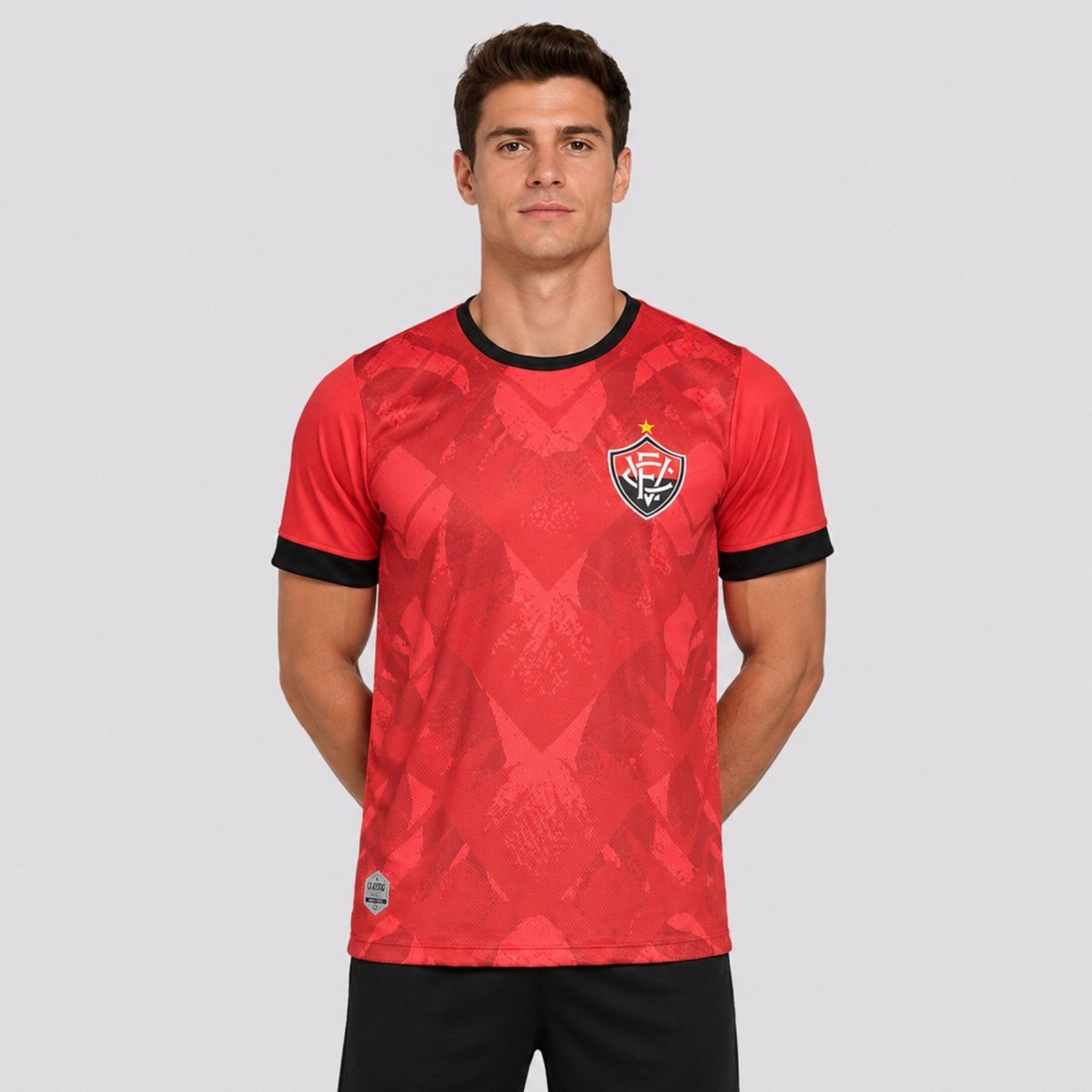 Camisa Vitória Classic Vermelha e Preta