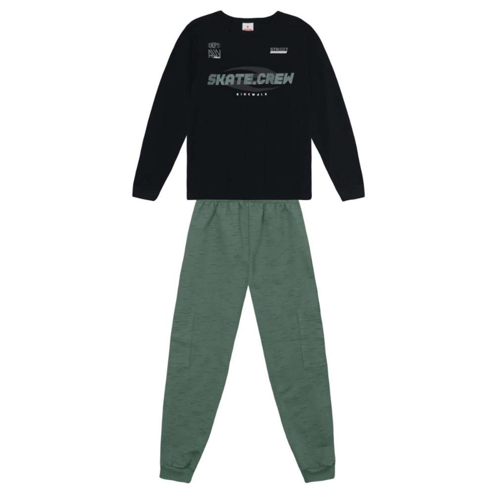 Infantil - Conjunto menino em moletinho flamê Brandili