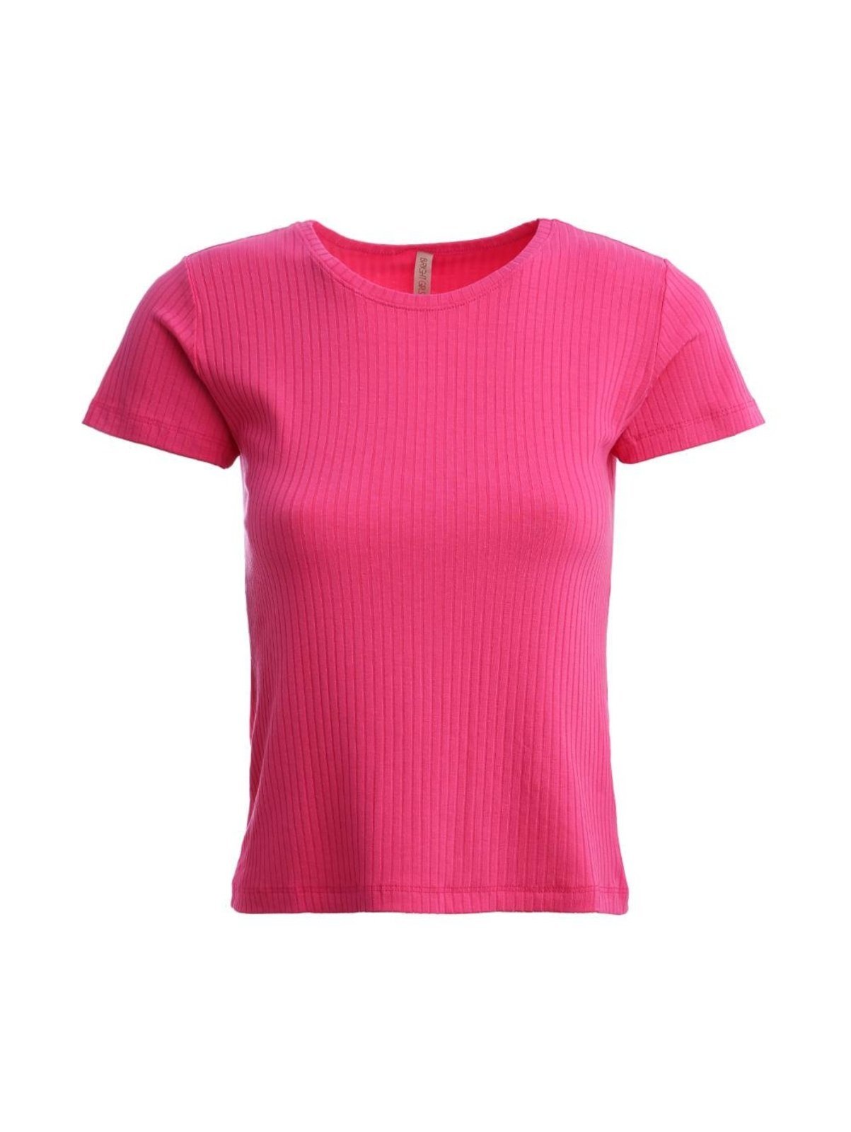 Vista 2 Blusa Manga Curta Canelada Feminina PINK Bright Girl'S rosa pink Bright Girl'S rosa pink