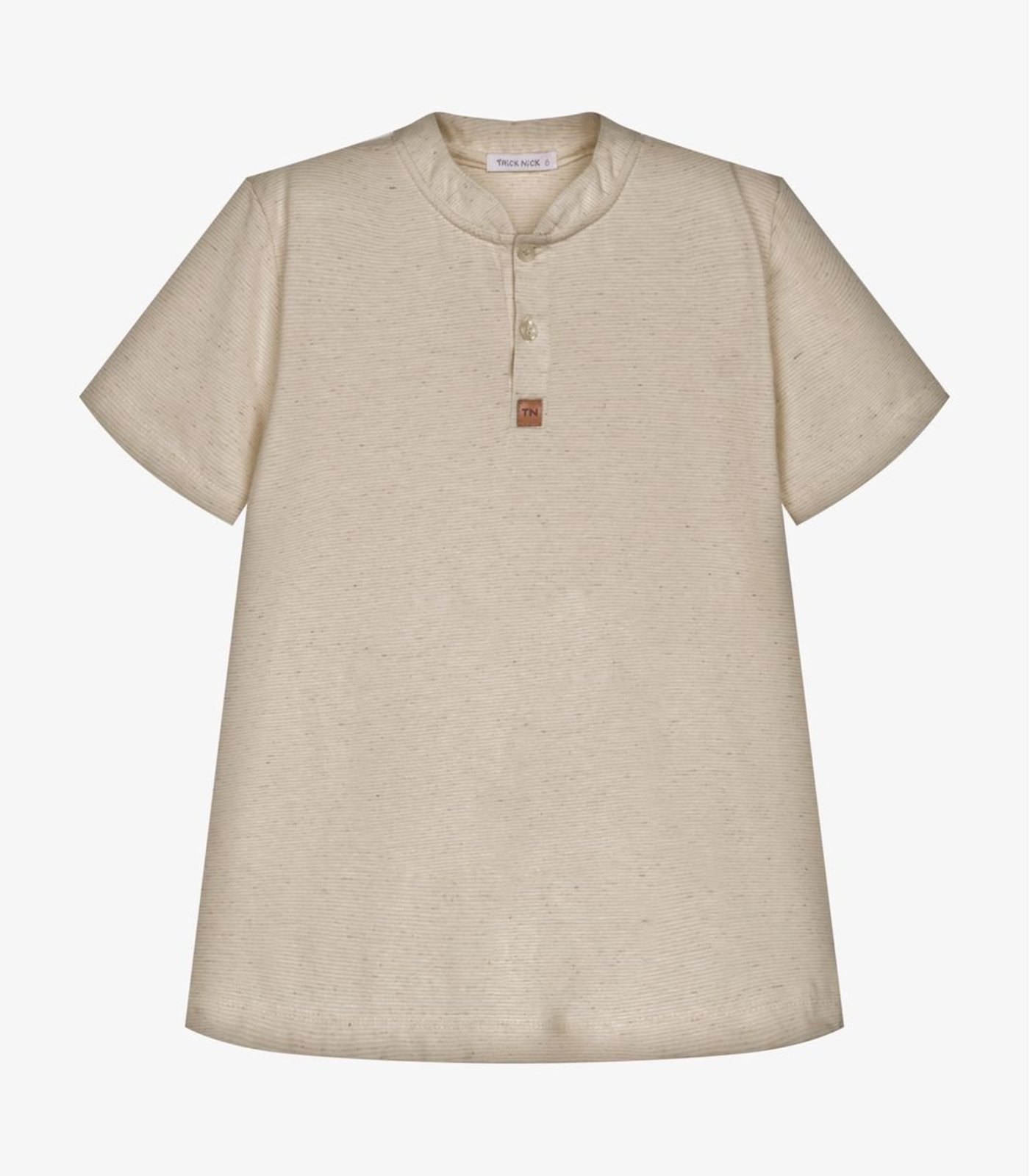 Infantil - Camiseta Menina Meia Malha Trick Nick Bege