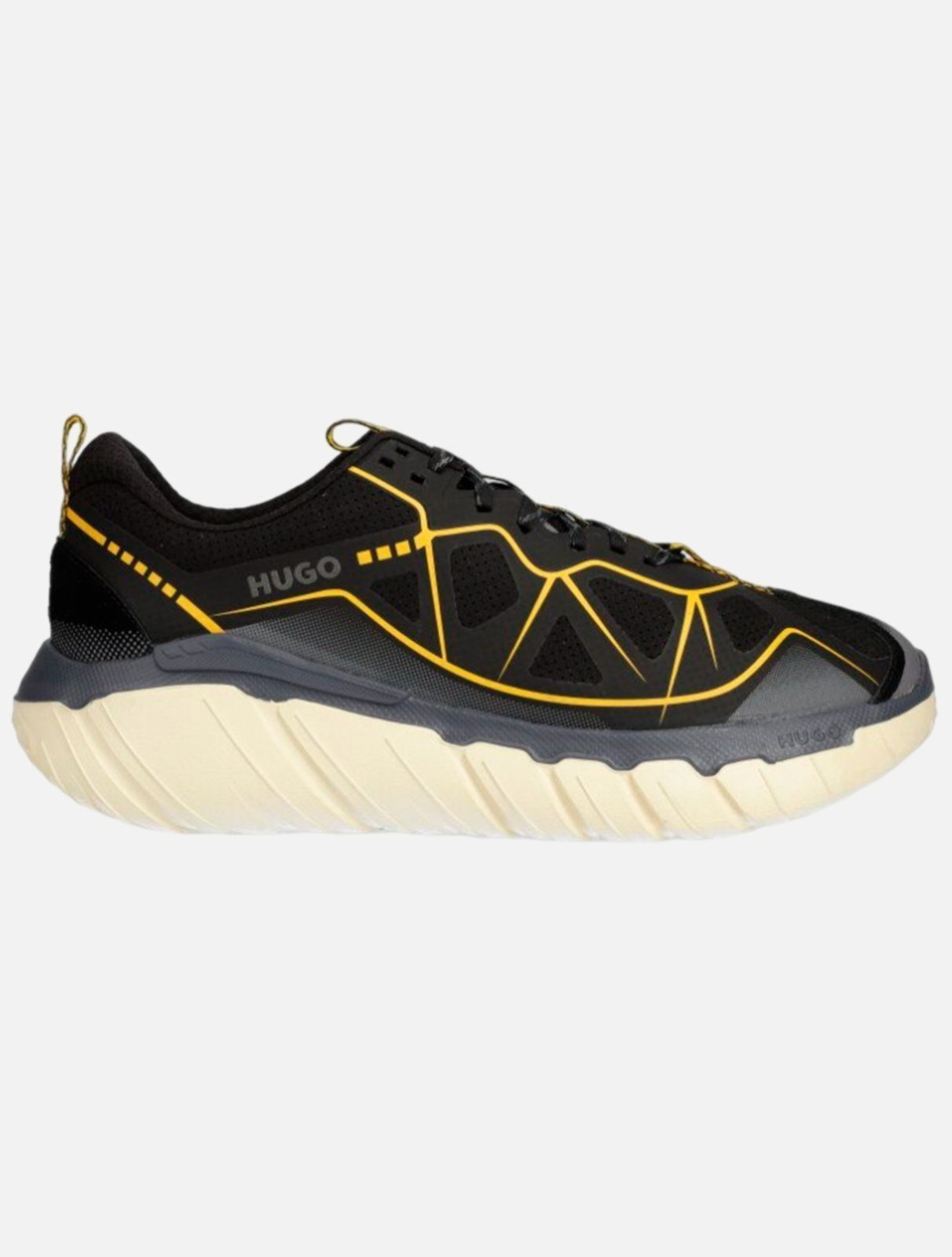 Tênis Hugo Boss Masculino Xeno Runn Amarelo e Preto
