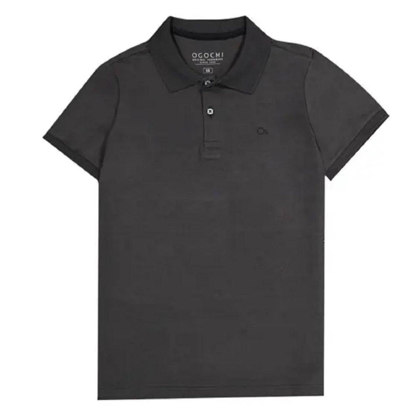 Camisa Polo Slim Manga Curta Masculina Ogochi 007494035 Cinza