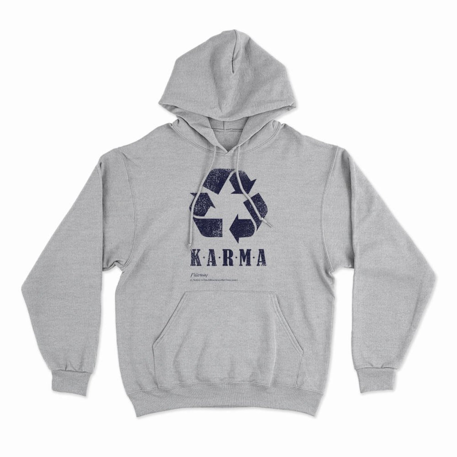 Moletom Com Capuz Karma - Mescla Cinza - Casual - Studio Geek