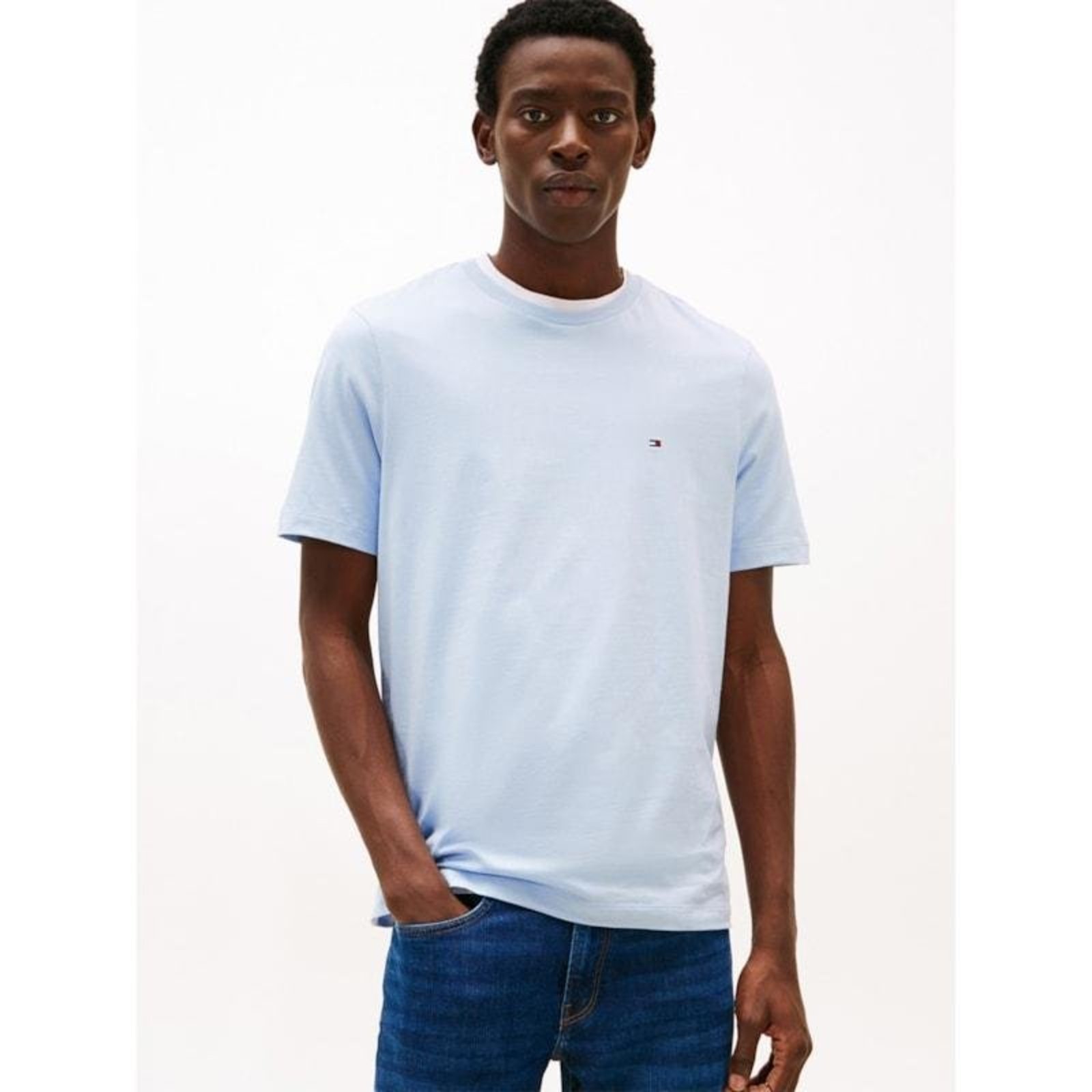 Camiseta Clássica Gola C Azul