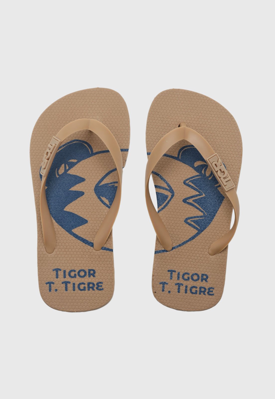 Vista 2 Infantil - Chinelo Tigor T Tigre Estampa Personagem Tigor T. Tigre bege Tigor T. Tigre bege