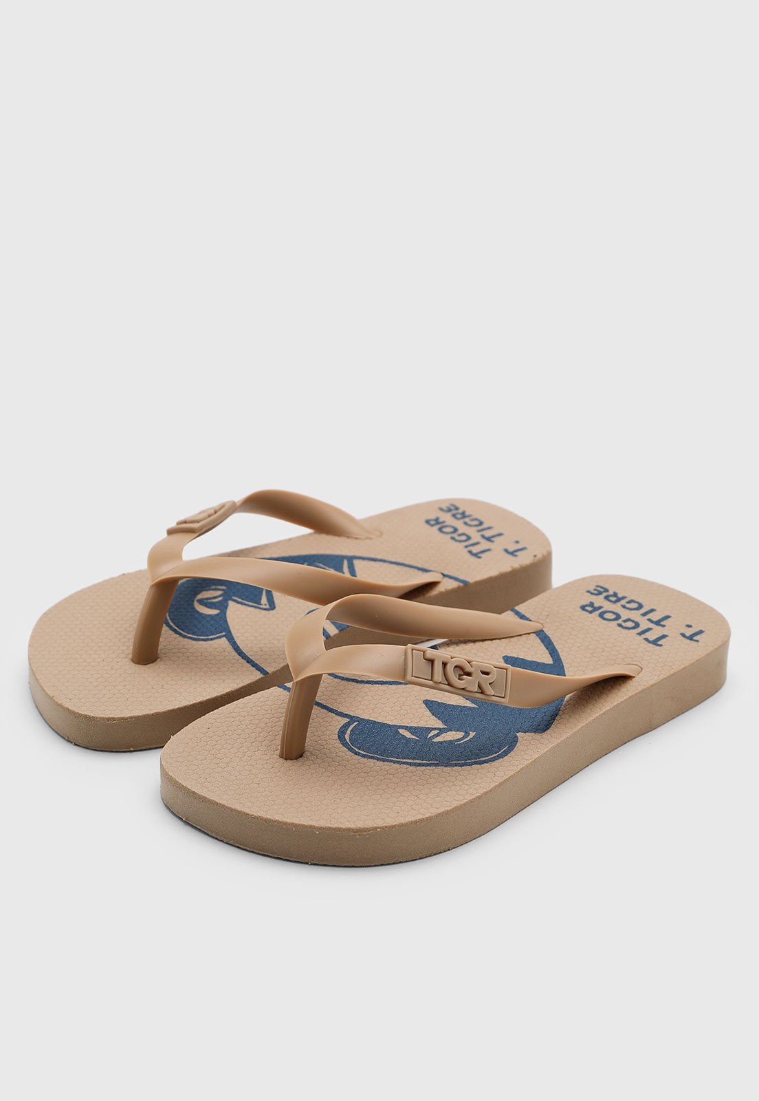 Vista 3 Infantil - Chinelo Tigor T Tigre Estampa Personagem Tigor T. Tigre bege Tigor T. Tigre bege