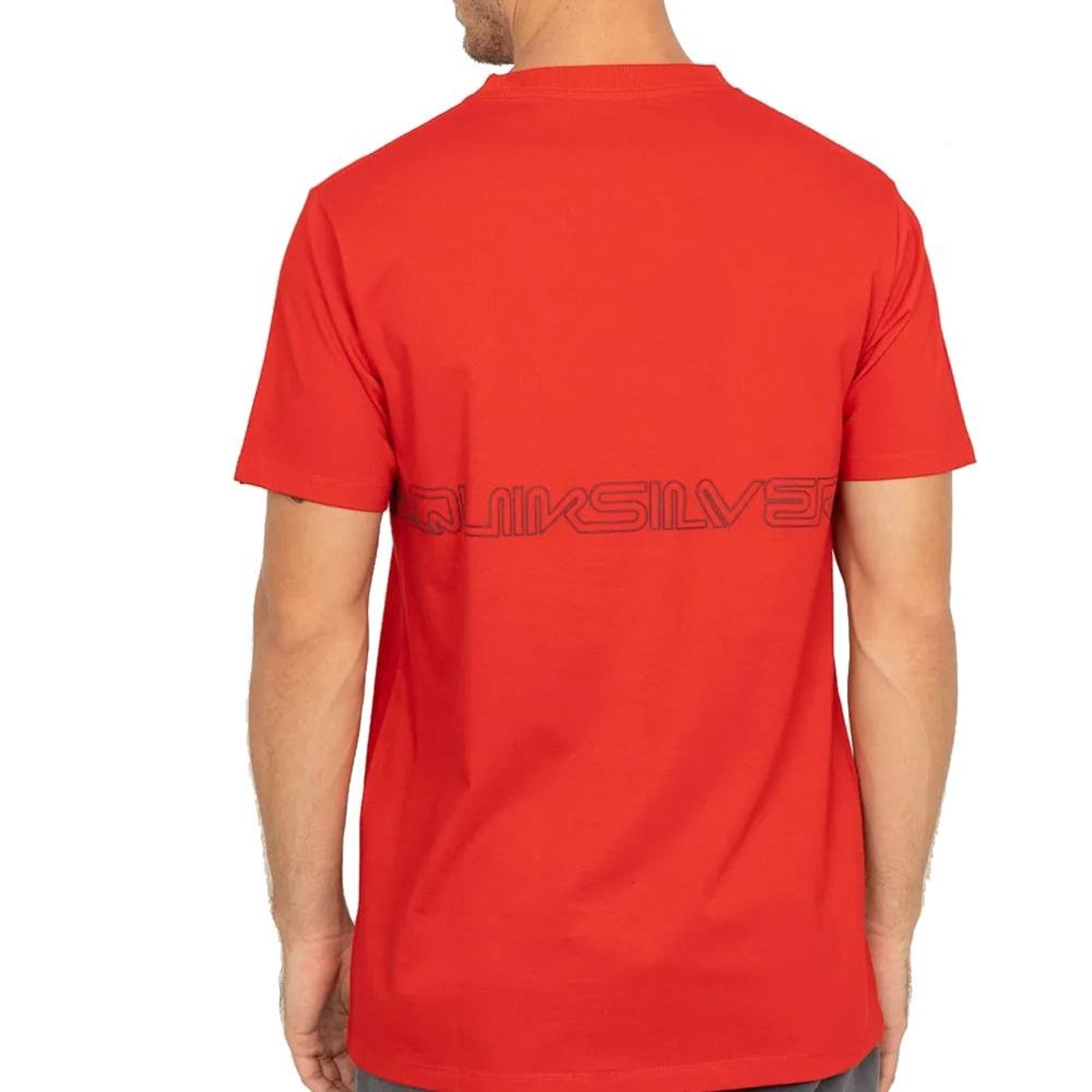 Camiseta Quiksilver Word Block SM27 Masculina Vermelho