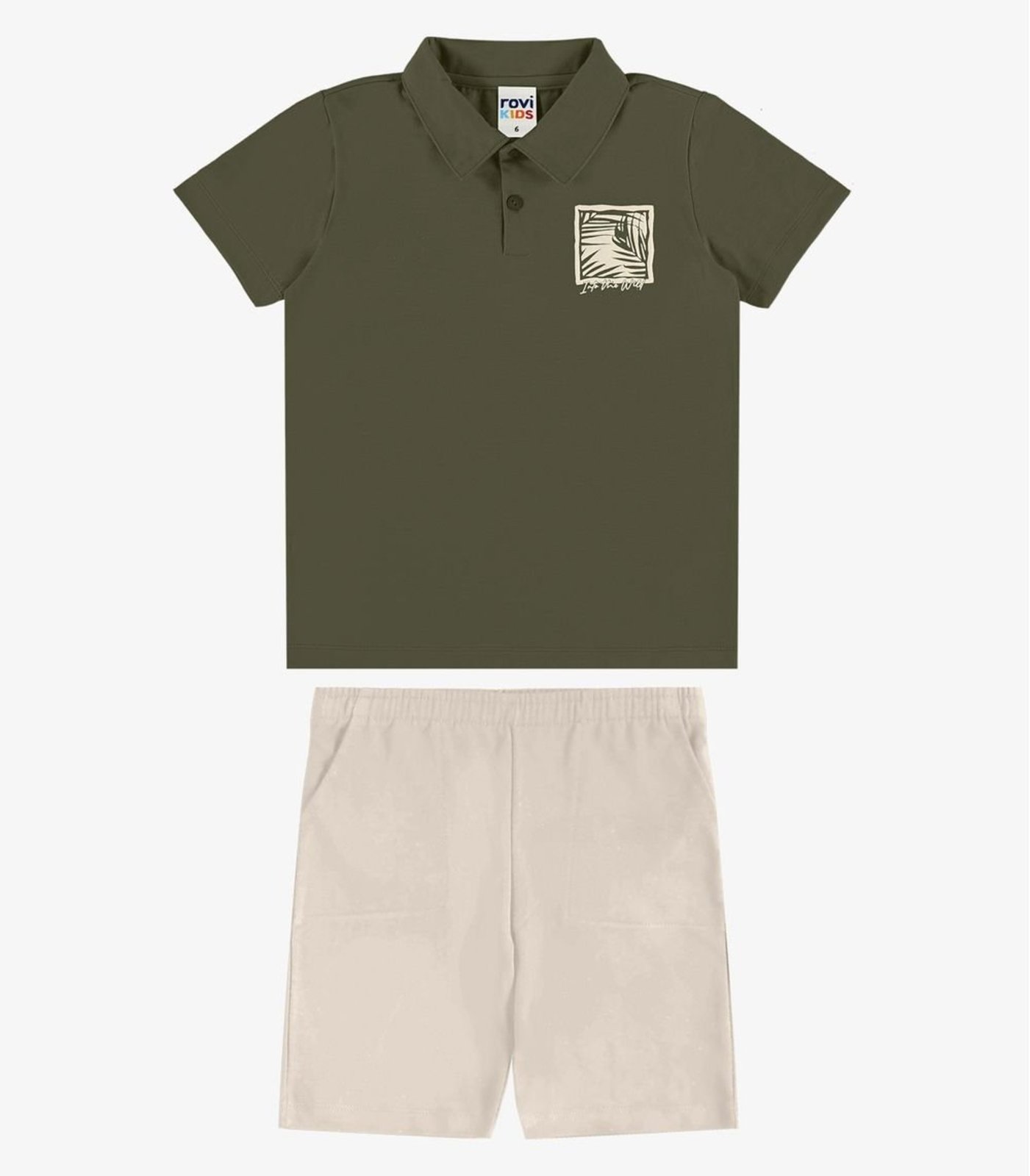 Infantil - Conjunto Polo Com Bermuda Rovi Verde