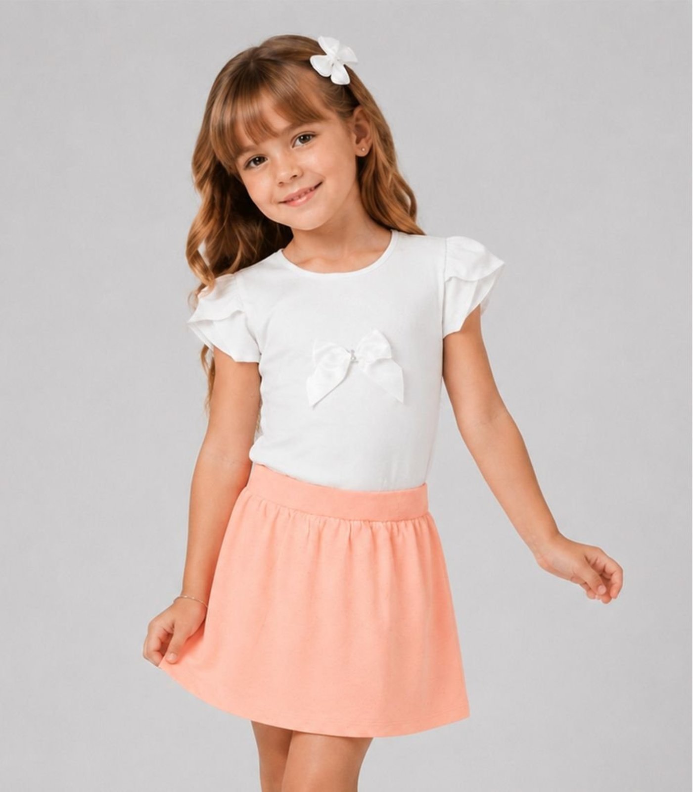Infantil - Conjunto Blusa Com Saia Trick Nick Branco