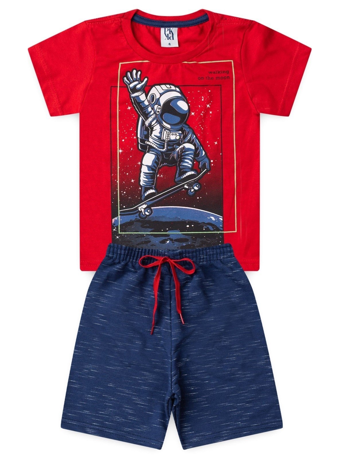 Vista 2 Infantil - Conjunto Platinum Pisando Na Lua PLATINUM KIDS vermelho PLATINUM KIDS vermelho