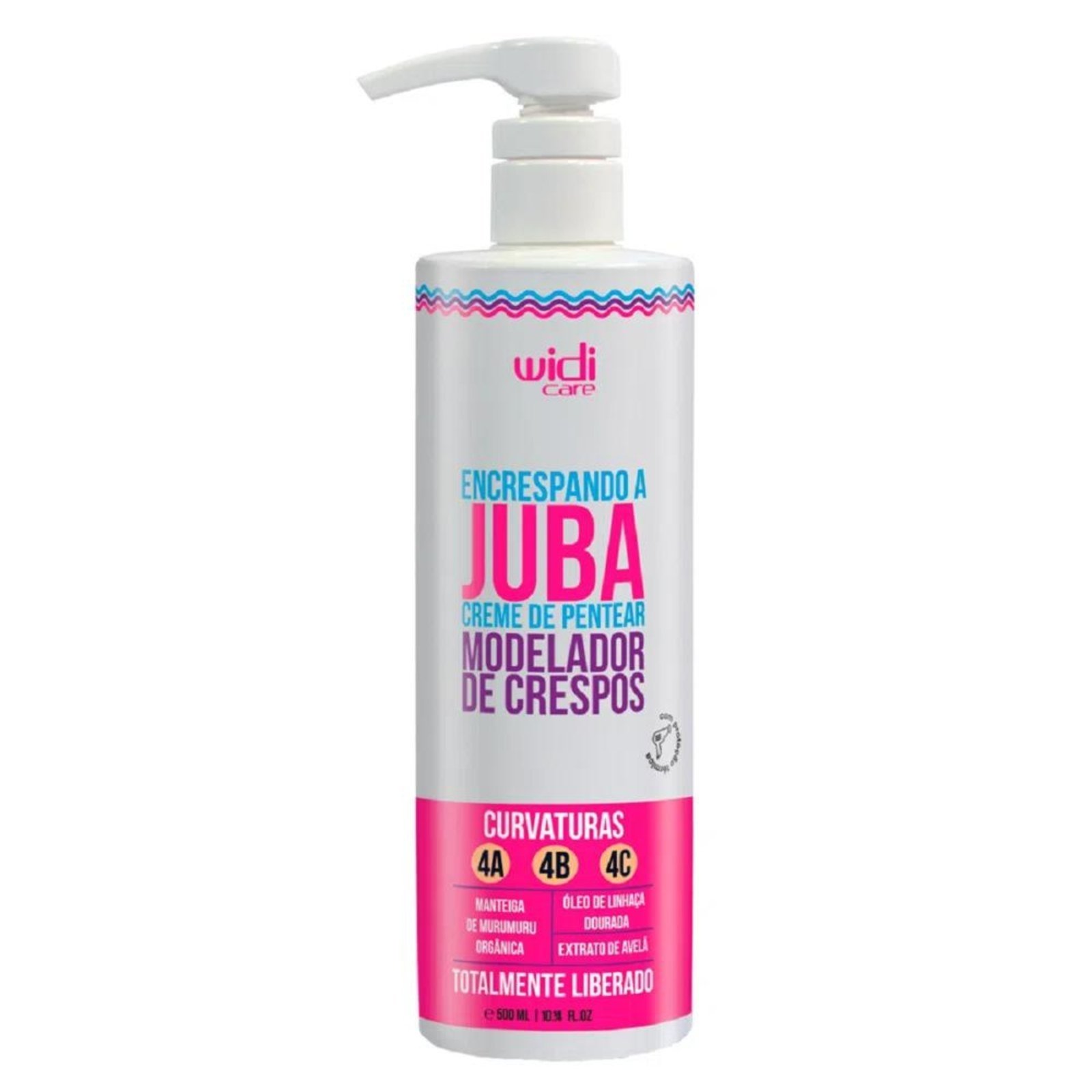 Encrespando A Juba Creme De Pentear Cachos Hidratante 500 ml Incolor