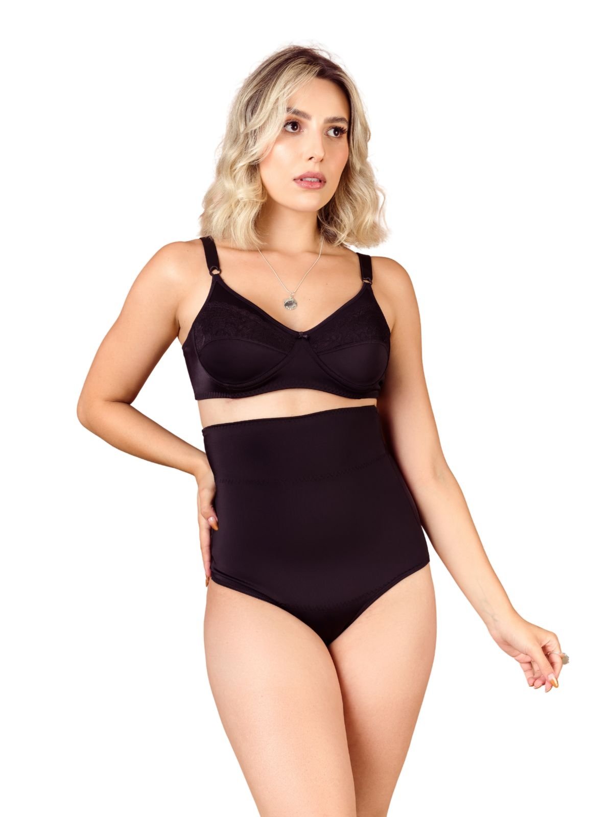 Cinta Alta Modeladora Média Compressão Redutora de Medidas Cintura Shanty Lingerie Preto