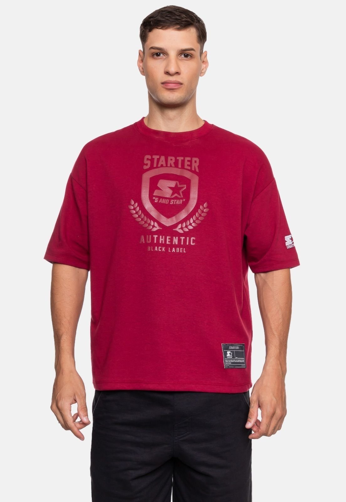 Camiseta Starter Oversized Masculina Arch Vinho