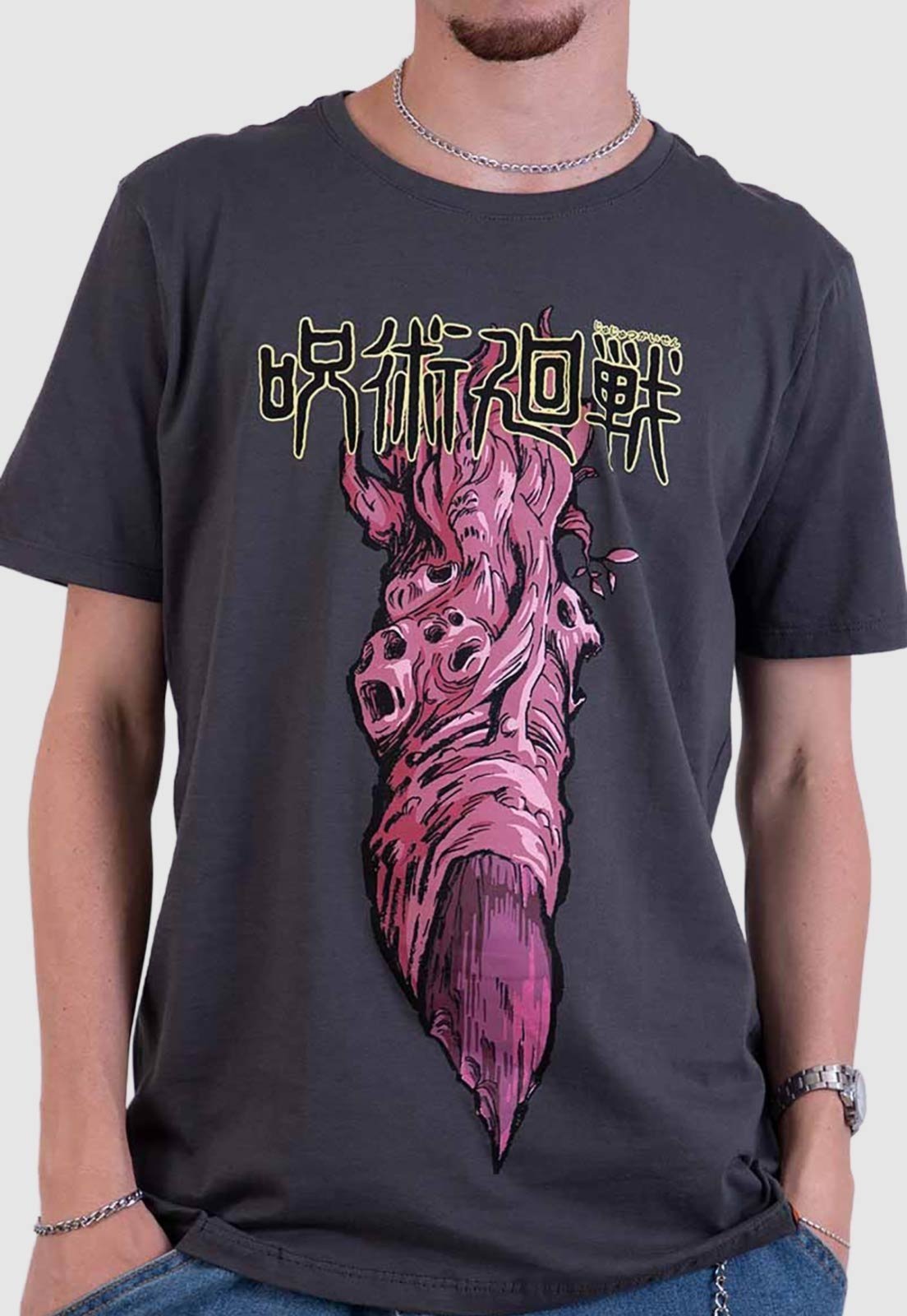 Camiseta Piticas Jujutsu Kaisen O Dedo de Ryomen Sukuna Chumbo