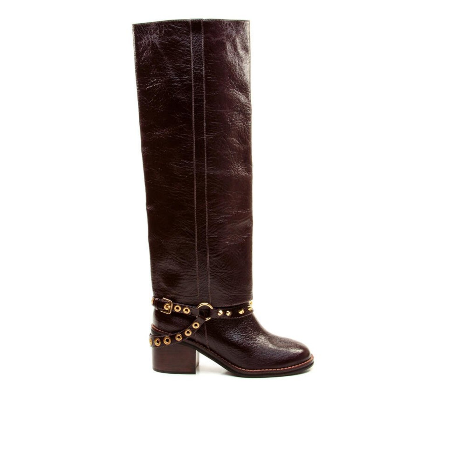 Bota Couro Marrom Cano Longo Cecconello 2971001-1
