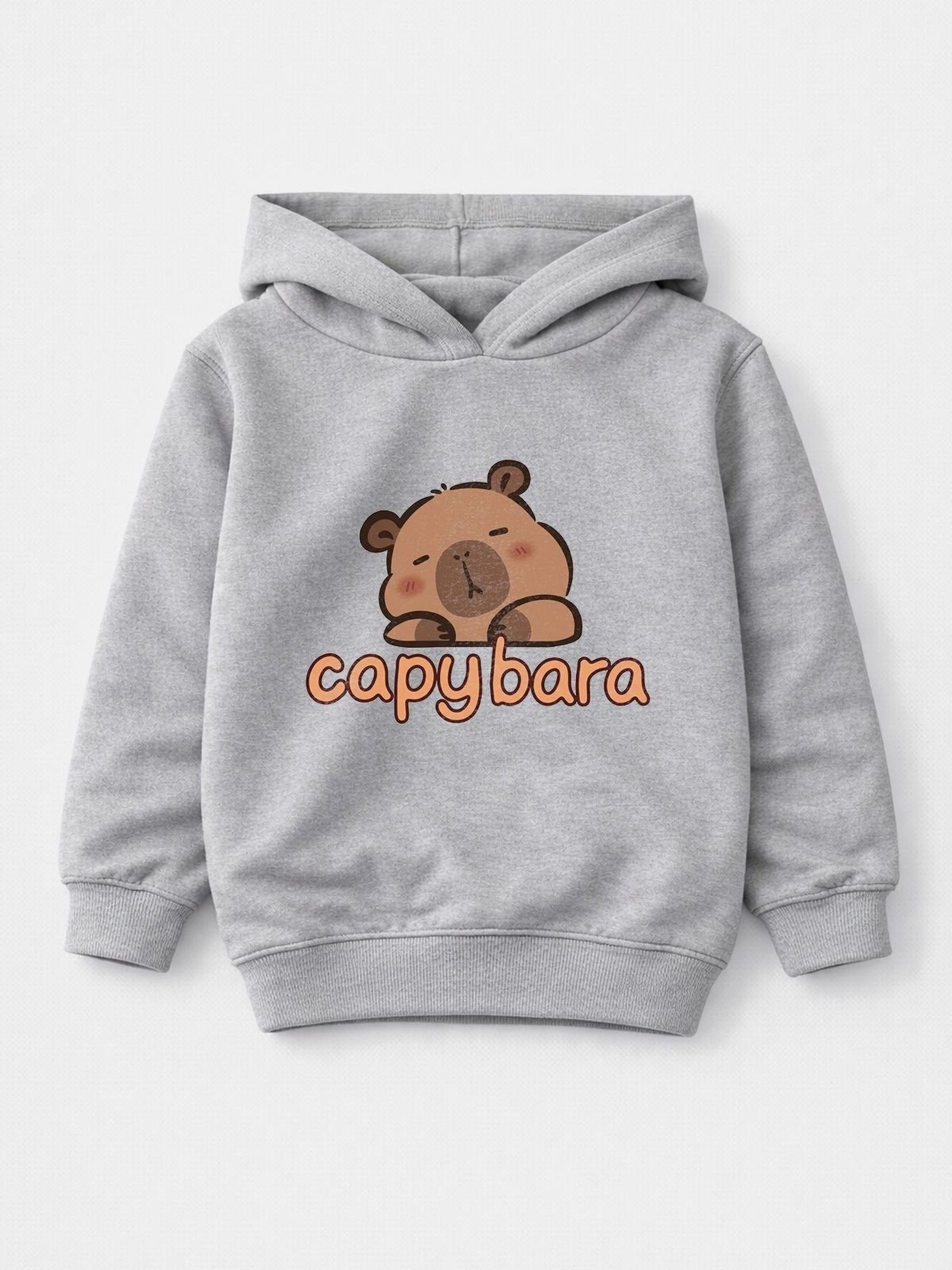 Infantil - Blusão Moletom Peluciado Capybara - Mescla