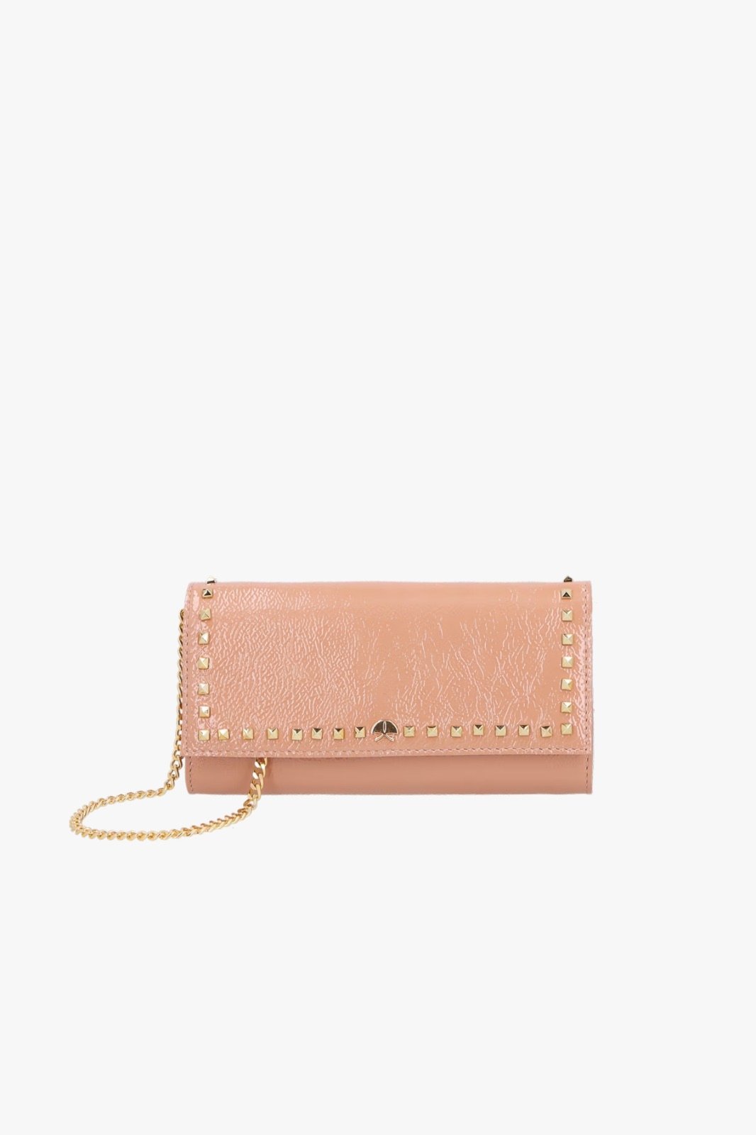 Vista 3 BOLSA CARTEIRA EM VERNIZ BLUSH Luiza Barcelos bege Luiza Barcelos bege