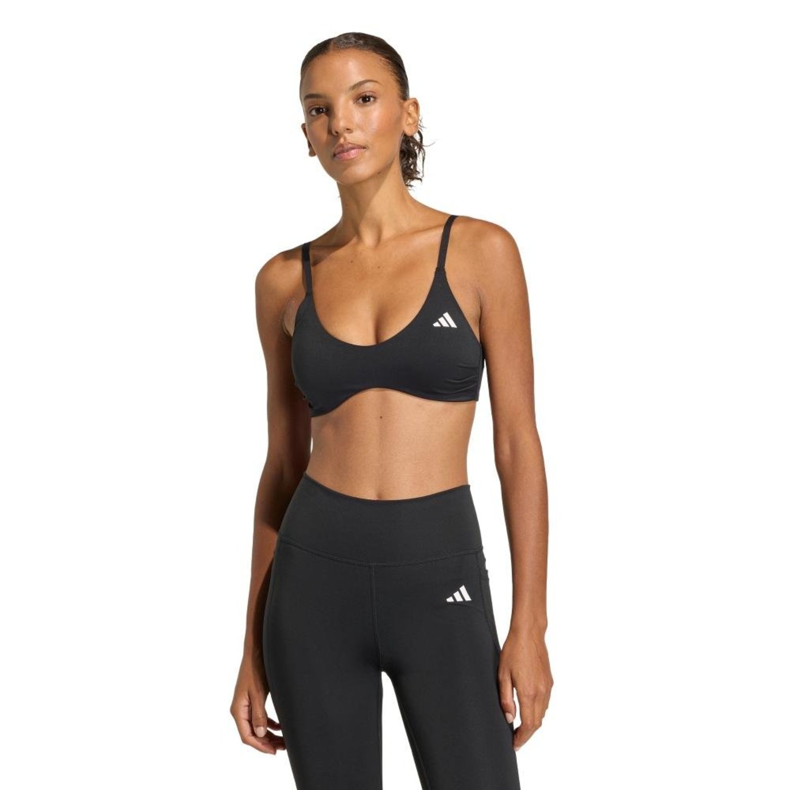 Top Esportivo Suporte Leve Optime Essentials Workout adidas Performance Preto