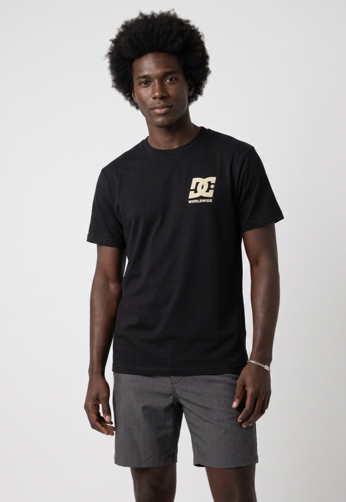 Camiseta Masculina DC Shoes Back Stripe Preta