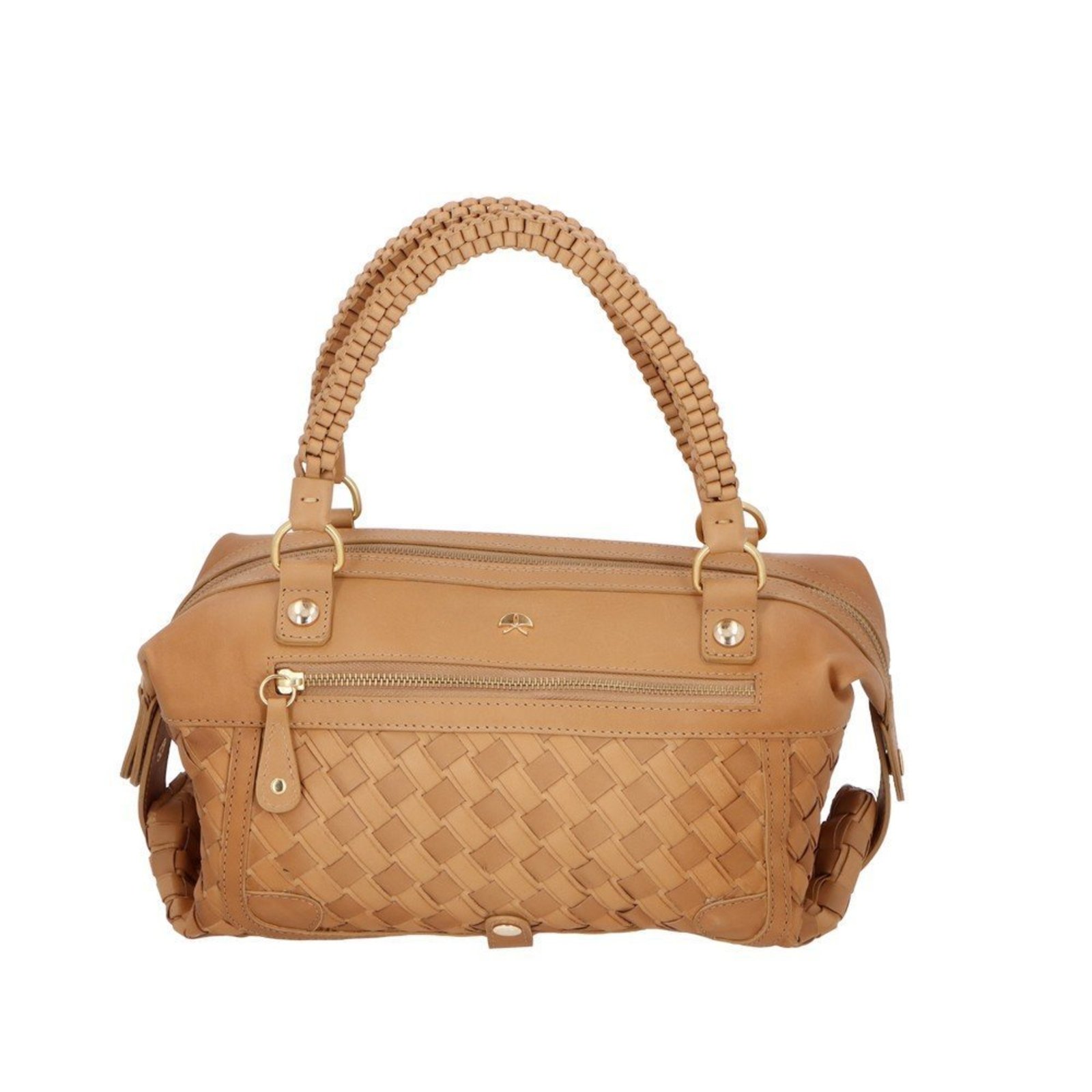 Bolsa Tramado Luiza Barcelos 77771529 Marrom Claro