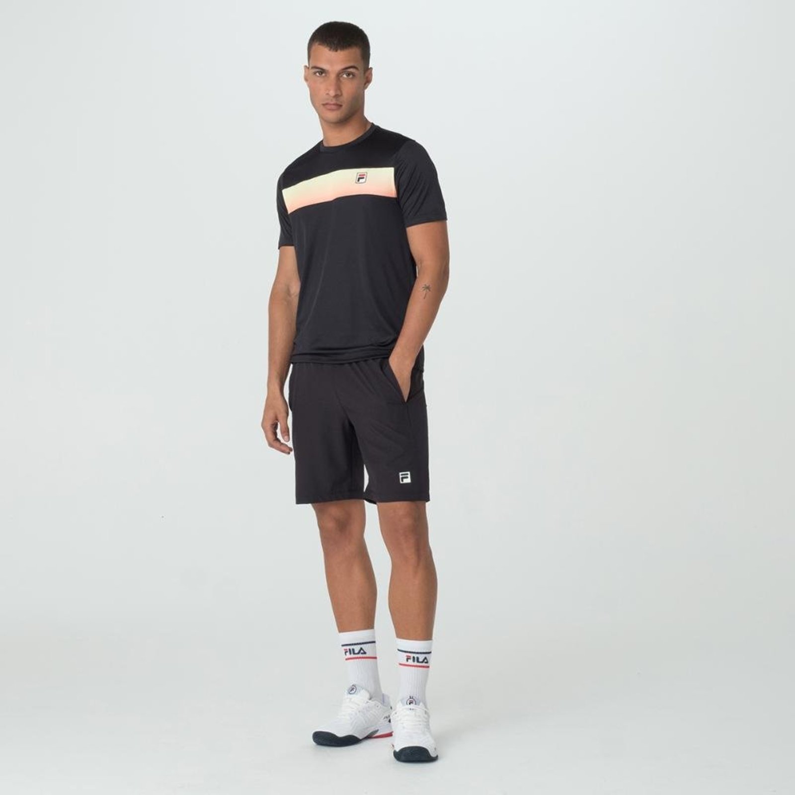 Bermuda Fila Player F-Box II 8,5" Masculina Incolor"