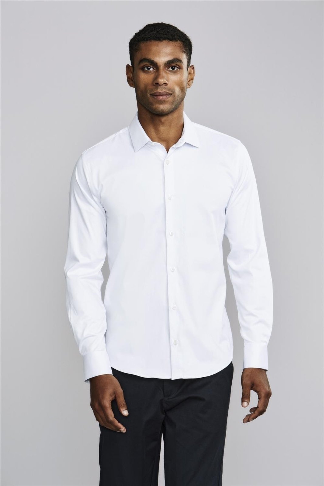 HIGHSTIL Camisa Lisa Slim Fit - Branco