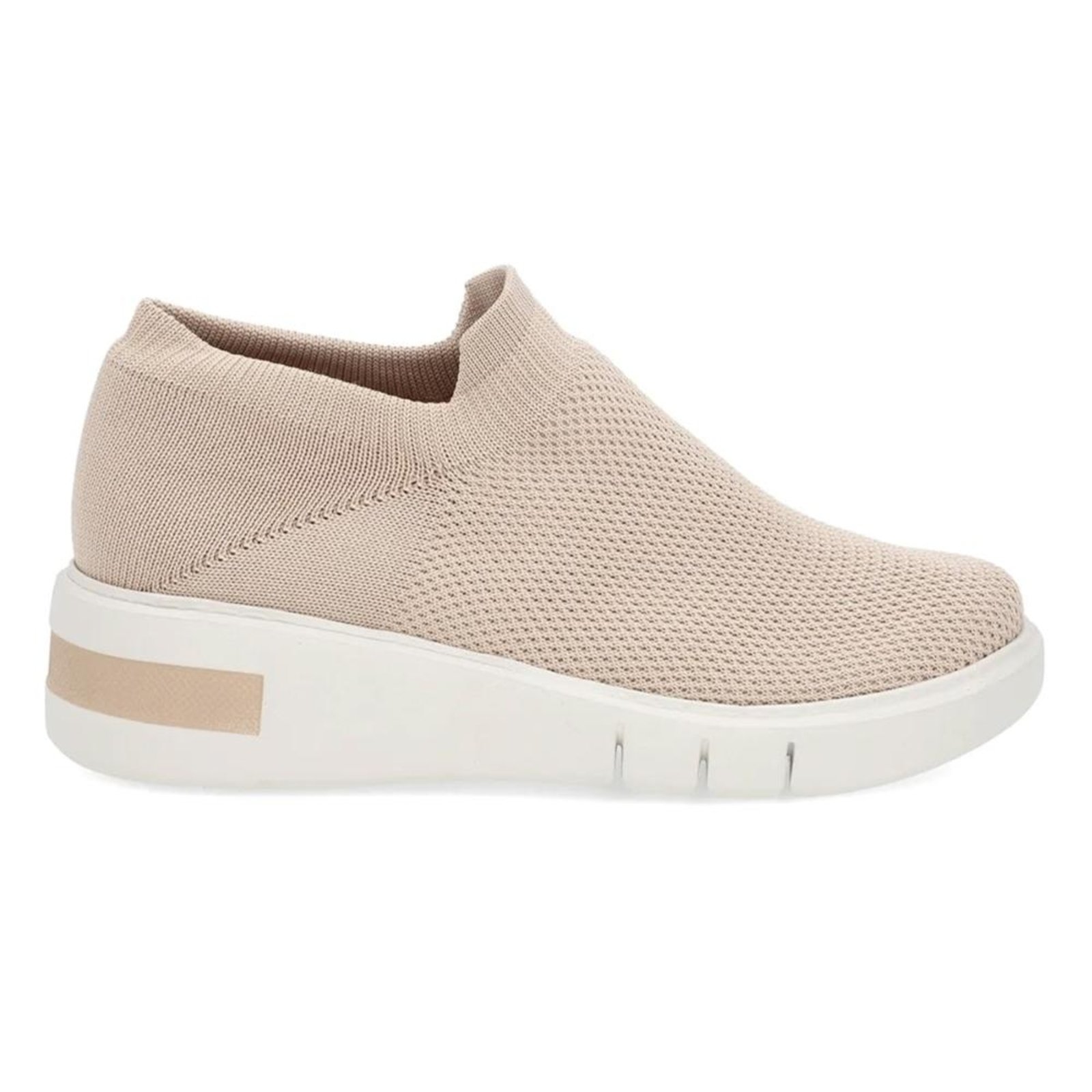 Tênis Usaflex Feminino Slip On Tricot Detalhe Sola Casual AM01004 Nude