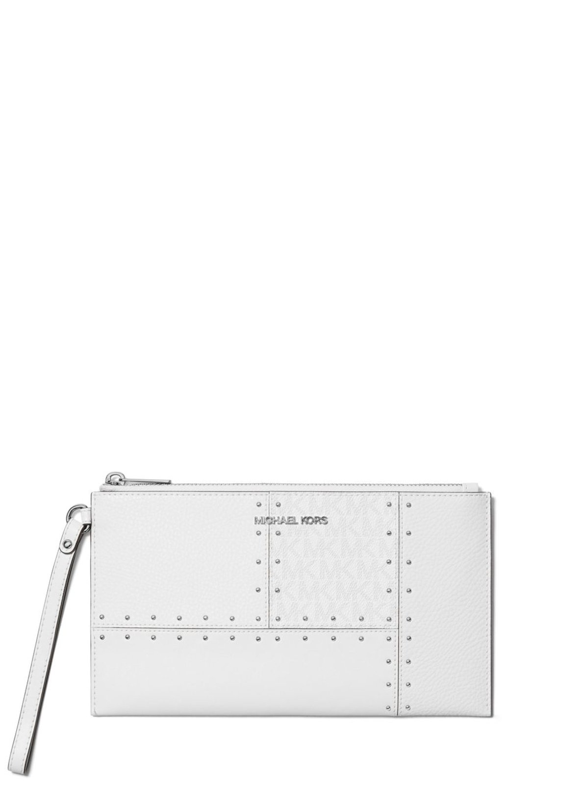 Vista 2 Carteira Jet Set Travel Tachas 35R5stvw3y085 Michael Kors branco
