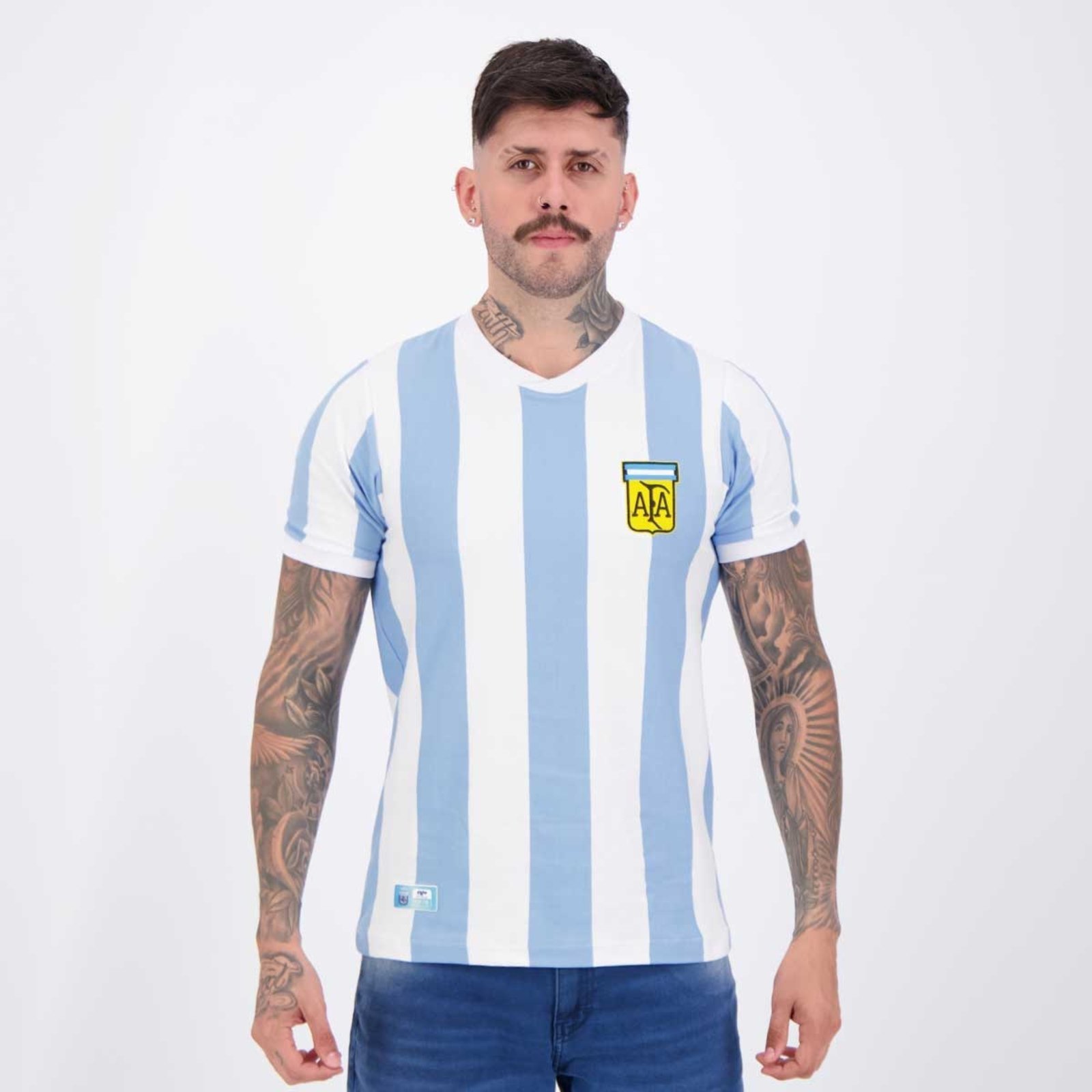 Camisa Argentina Retrô 1978 Listrada