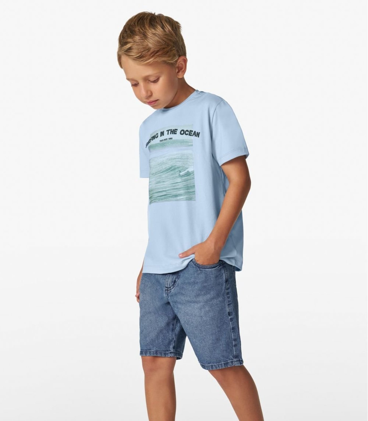 Infantil – Conjunto Camiseta com Bermuda Trick Nick Azul