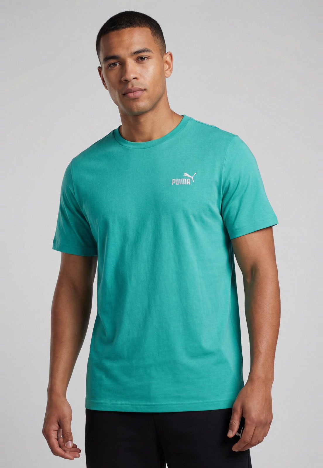 Camiseta Masculina Puma ESS Small No 1 Logo Tee Verde