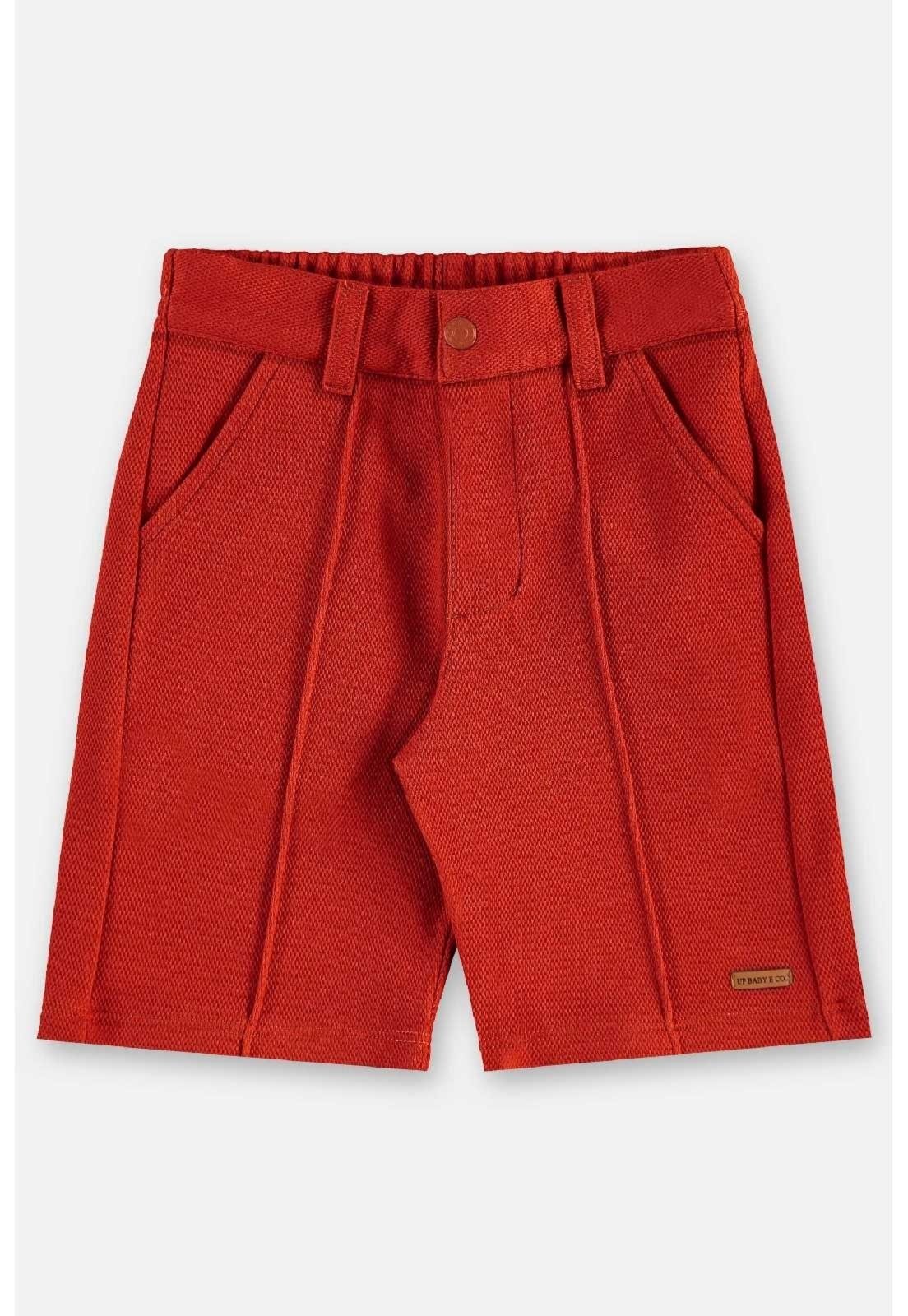 Infantil - Bermuda Malha Alfaiataria Up Baby Vermelho