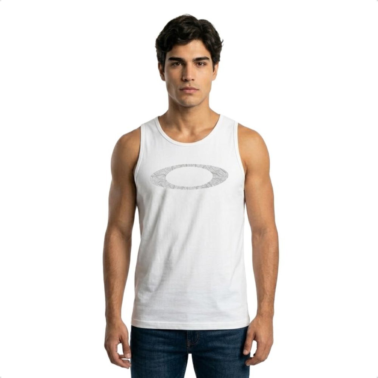 Regata Oakley Masculina Ellipse Motherboard Tank Branco