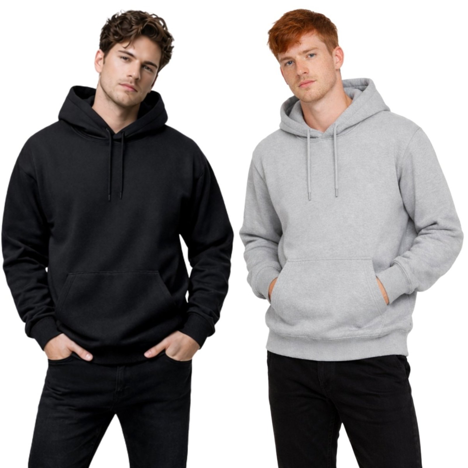Kit 2 Blusa de Moletom Canguru com Capuz Confortável para Estilo Casual
