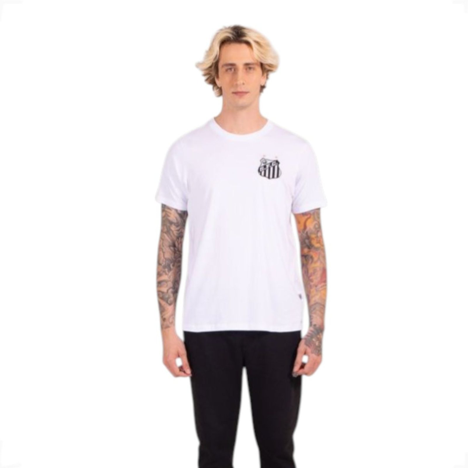 Camiseta do Santos Classic Masculina Surf Center Branco
