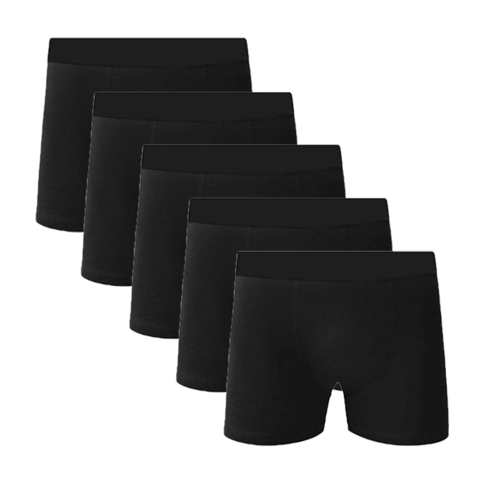 Vista 2 Kit 5 Cuecas Box Algodão Com Poliester C5 QLC SPORT preto QLC SPORT preto
