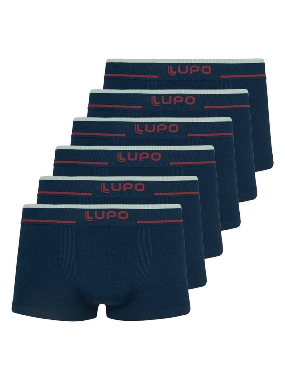 Kit com 6 Cuecas Sunga Lupo 526-001 Azul Marinho