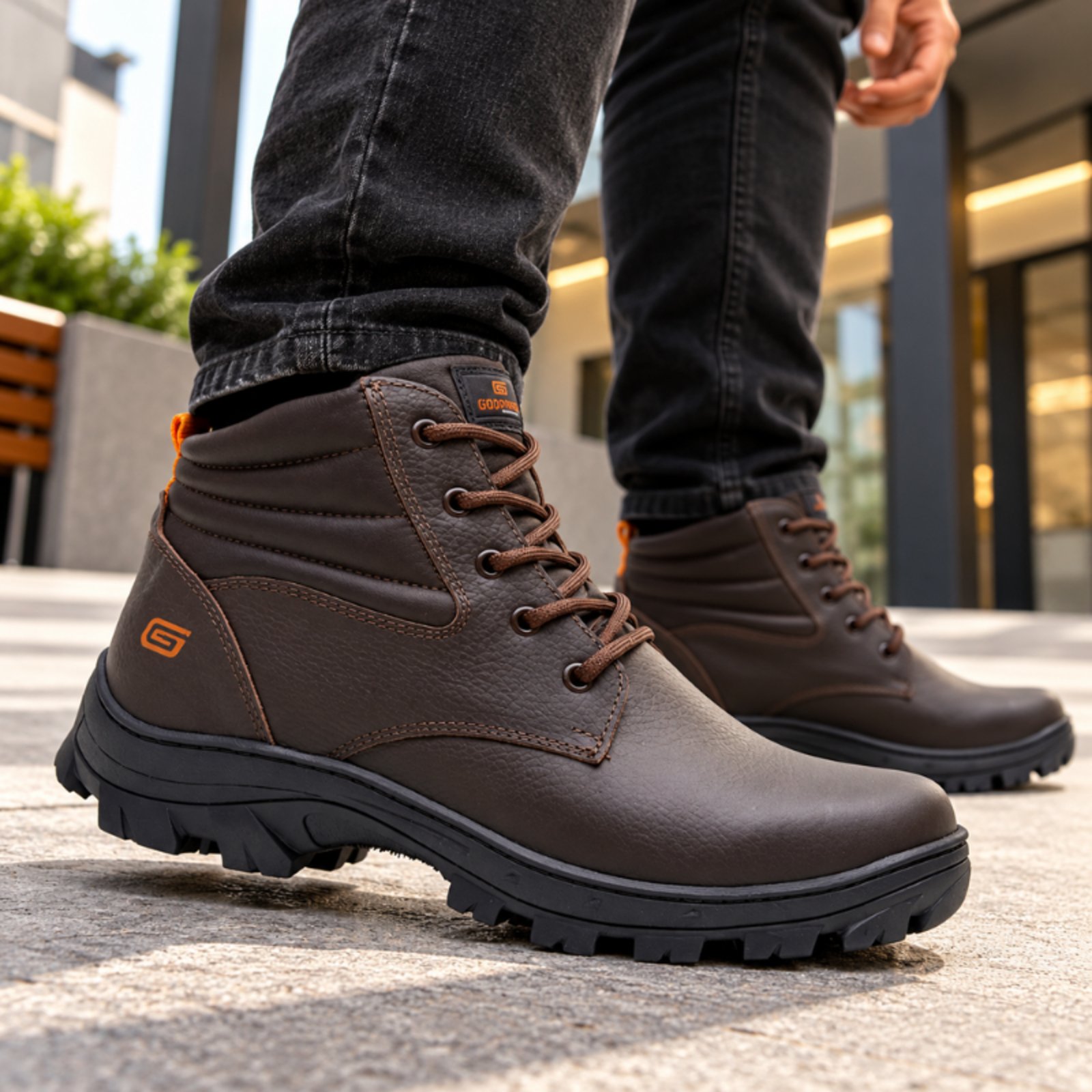 Bota Masculina +brinde Tork Bico Proteção Couro C.a Gogowear