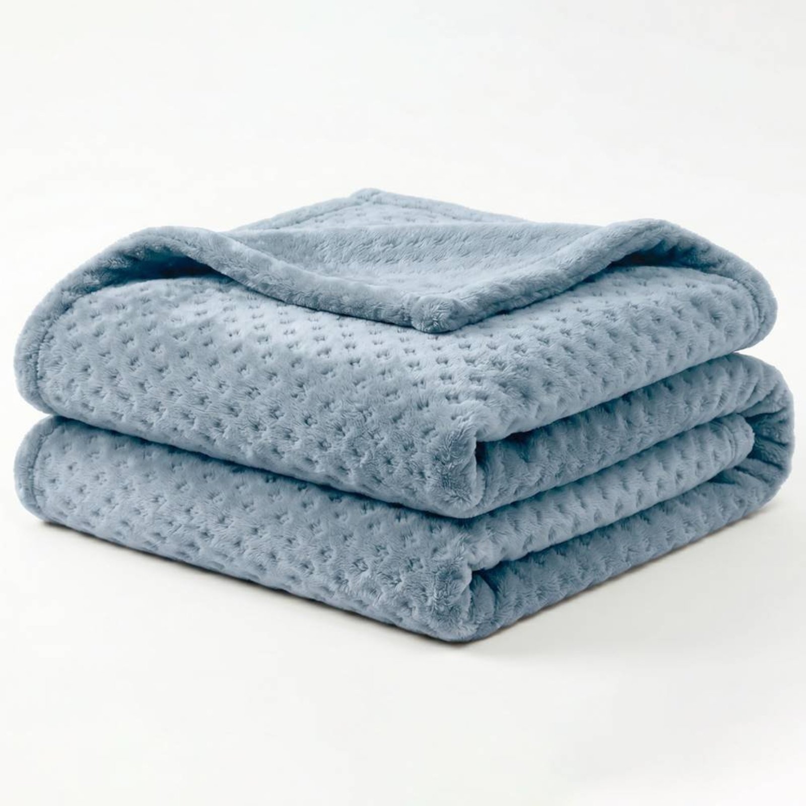 Manta Queen Casa Modelo Enxovais Flan Soft Texturizada Azul 260g/m² - 1 PEÇA