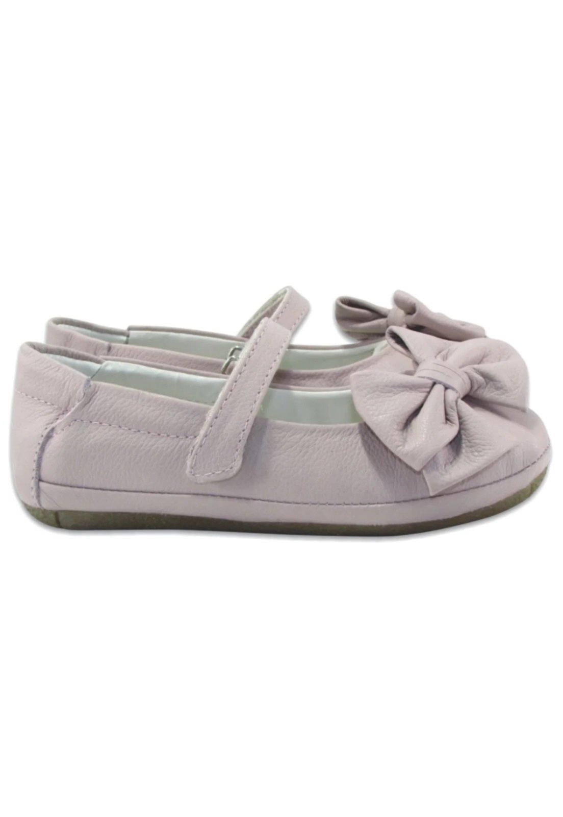 Vista 3 Infantil - Sapatilha Menina Classica com Laço Couro Legítimo Batizado Kimey rosa Kimey rosa