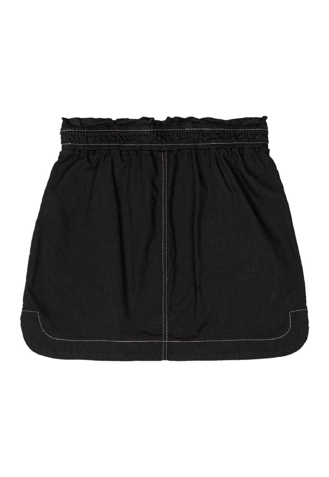 Vista 3 Infantil - Saia Juvenil em Sarja Gloss bege Gloss bege