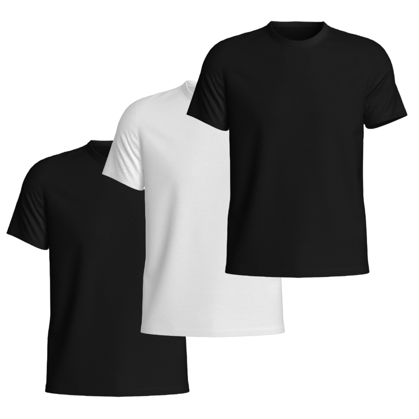 Kit 3 Camisetas Basicas Gola Redonda Lisa Camisa Masculina de Algodão