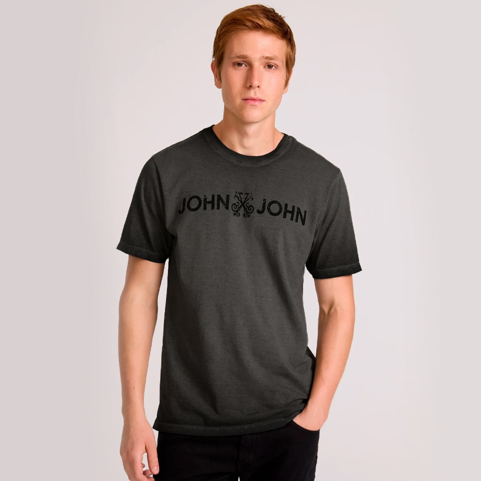 Camiseta John John Regular Basic Ve27 Cinza Masculino