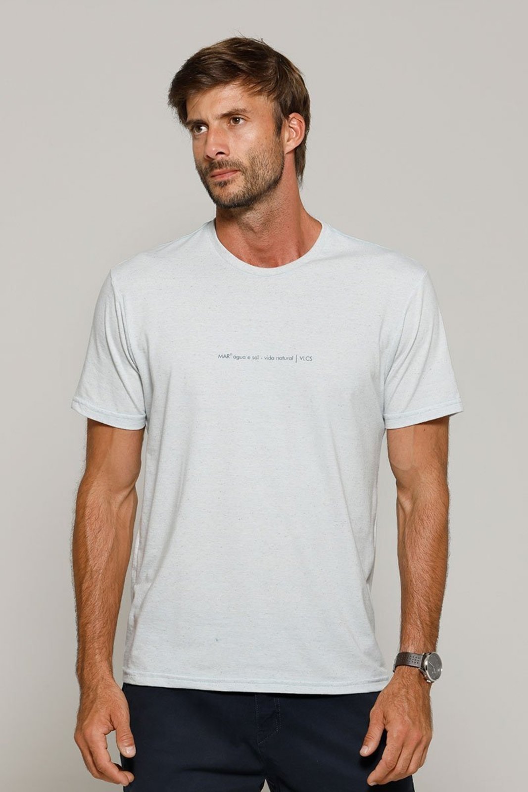 Camiseta Masculina Manga Curta Renova Azul VLCS