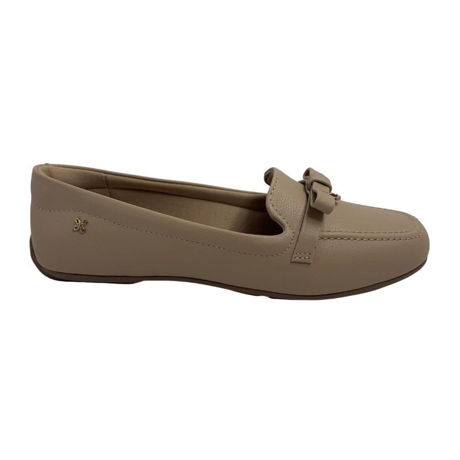 Loafer Softli Bege 10386 Super Conforto Laço - Nude - Softli